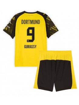 Detské Futbalové oblečenie Borussia Dortmund Serhou Guirassy #9 2025-26 Krátky Rukáv - Domáci (+ trenírky)